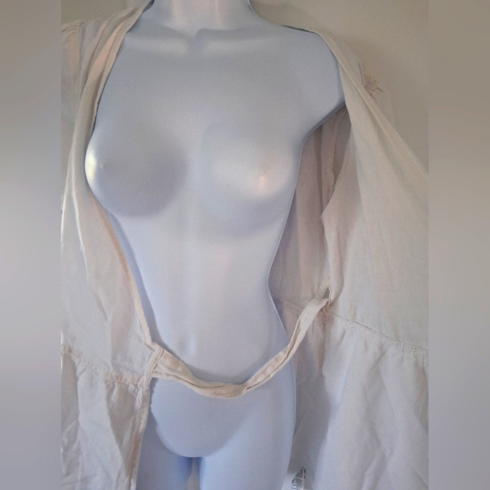 NWT Silver Jeans/ Elegant White Linen Blend Wrap/ Mini Dress/ US XS - Picture 6 of 12